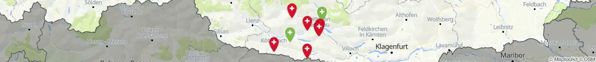 Map view for Pharmacies emergency services nearby Mörtschach (Spittal an der Drau, Kärnten)